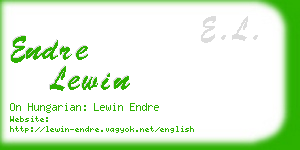 endre lewin business card